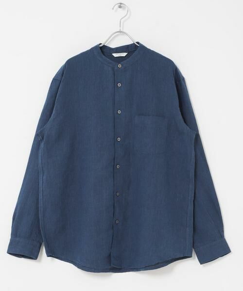 URBAN RESEARCH DOORS / アーバンリサーチ ドアーズ シャツ・ブラウス | シルケットリネン バンドカラーロングスリーブシャツ | 詳細7