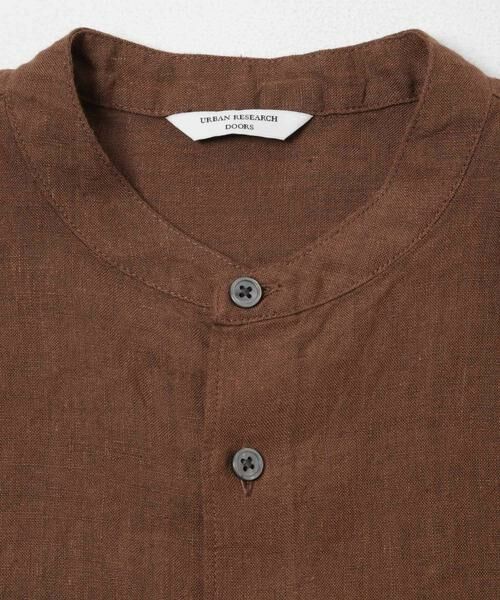 URBAN RESEARCH DOORS / アーバンリサーチ ドアーズ シャツ・ブラウス | シルケットリネン バンドカラーショートスリーブシャツ | 詳細9