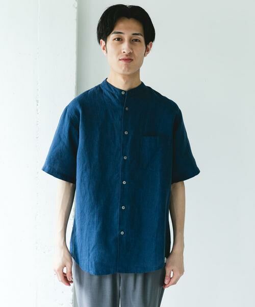 URBAN RESEARCH DOORS / アーバンリサーチ ドアーズ シャツ・ブラウス | シルケットリネン バンドカラーショートスリーブシャツ | 詳細17