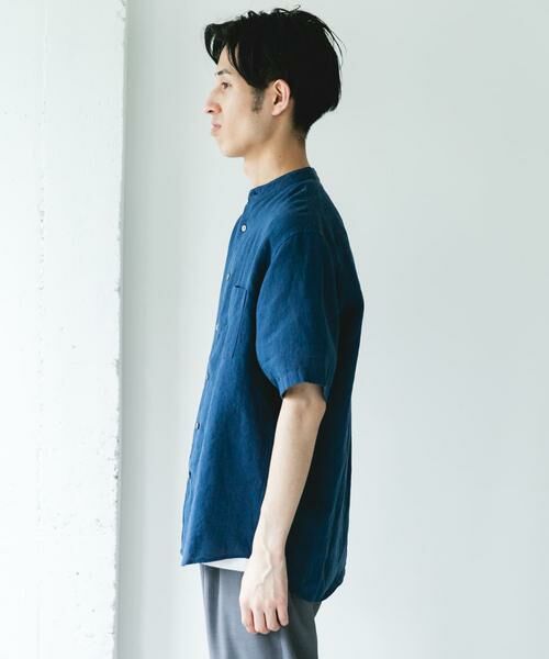 URBAN RESEARCH DOORS / アーバンリサーチ ドアーズ シャツ・ブラウス | シルケットリネン バンドカラーショートスリーブシャツ | 詳細18
