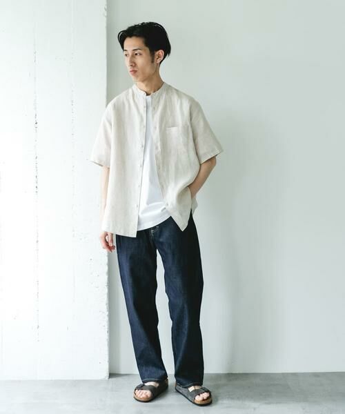 URBAN RESEARCH DOORS / アーバンリサーチ ドアーズ シャツ・ブラウス | シルケットリネン バンドカラーショートスリーブシャツ | 詳細27