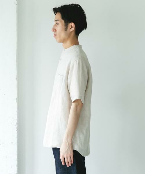 URBAN RESEARCH DOORS / アーバンリサーチ ドアーズ シャツ・ブラウス | シルケットリネン バンドカラーショートスリーブシャツ | 詳細30