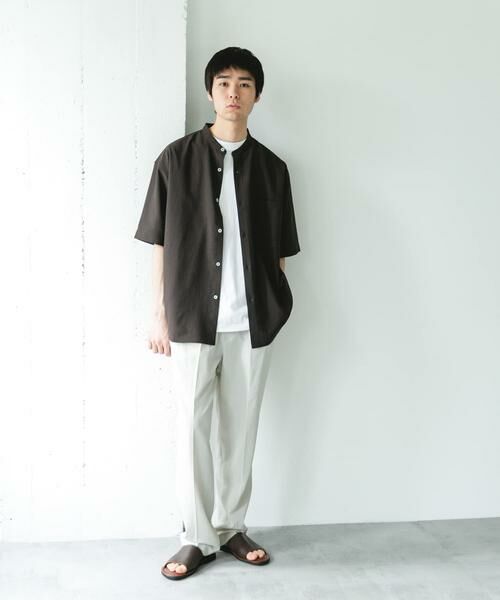 URBAN RESEARCH DOORS / アーバンリサーチ ドアーズ シャツ・ブラウス | セオアルファバンドカラーショートスリーブシャツ | 詳細5