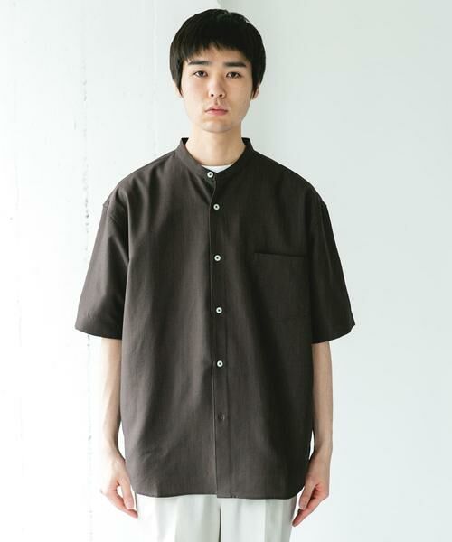 URBAN RESEARCH DOORS / アーバンリサーチ ドアーズ シャツ・ブラウス | セオアルファバンドカラーショートスリーブシャツ | 詳細7