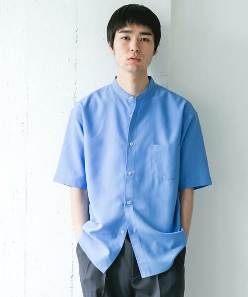 URBAN RESEARCH DOORS / アーバンリサーチ ドアーズ シャツ・ブラウス | セオアルファバンドカラーショートスリーブシャツ | 詳細15