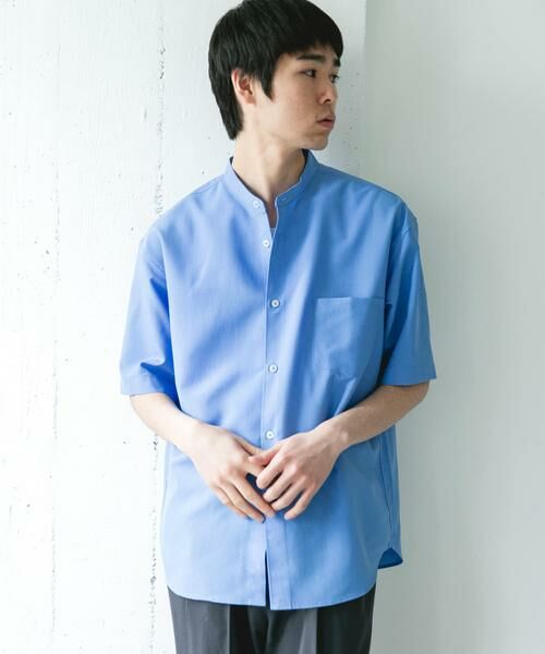 URBAN RESEARCH DOORS / アーバンリサーチ ドアーズ シャツ・ブラウス | セオアルファバンドカラーショートスリーブシャツ | 詳細16