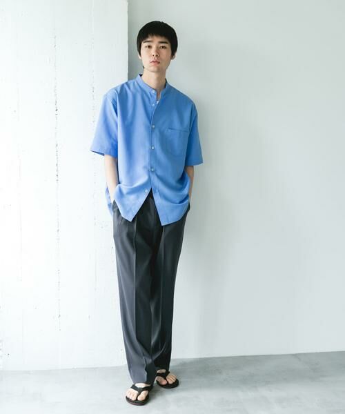 URBAN RESEARCH DOORS / アーバンリサーチ ドアーズ シャツ・ブラウス | セオアルファバンドカラーショートスリーブシャツ | 詳細17