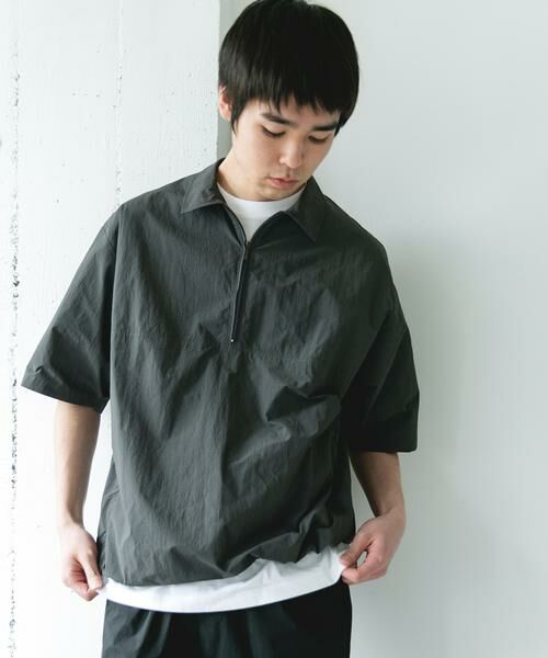 URBAN RESEARCH DOORS / アーバンリサーチ ドアーズ シャツ・ブラウス | フルダルナイロンハーフジップアクティブプルオーバー | 詳細2