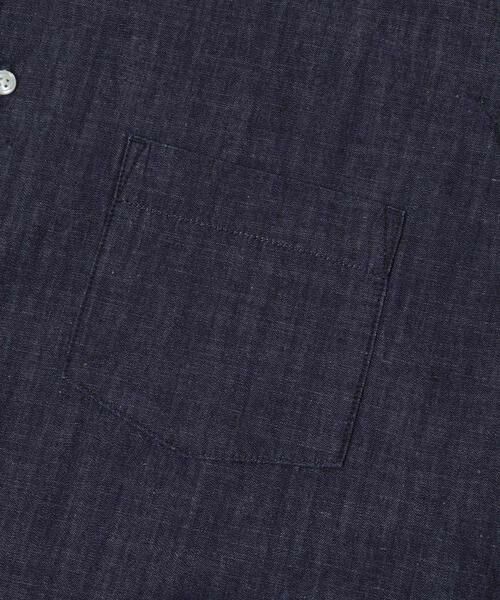 URBAN RESEARCH DOORS / アーバンリサーチ ドアーズ シャツ・ブラウス | リネンブレンド デニムバンドショートスリーブシャツ | 詳細5