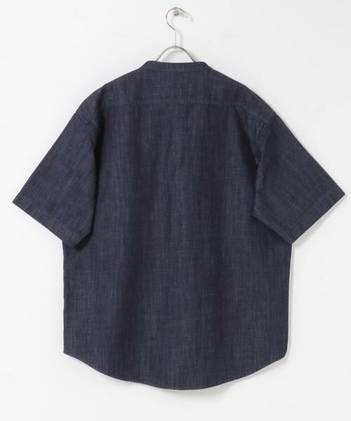 URBAN RESEARCH DOORS / アーバンリサーチ ドアーズ シャツ・ブラウス | リネンブレンド デニムバンドショートスリーブシャツ | 詳細6