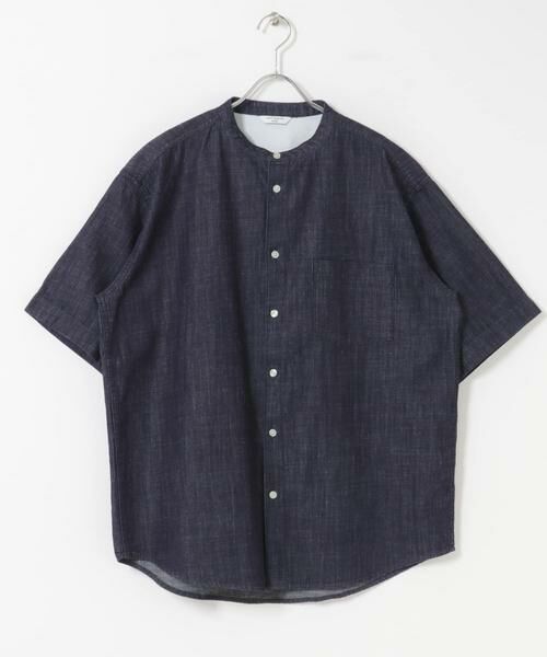 URBAN RESEARCH DOORS / アーバンリサーチ ドアーズ シャツ・ブラウス | リネンブレンド デニムバンドショートスリーブシャツ（ワンウォッシュ）