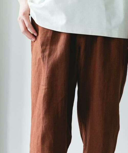 URBAN RESEARCH DOORS / アーバンリサーチ ドアーズ その他パンツ | シルケットリネン イージートラウザー（ブラウン）