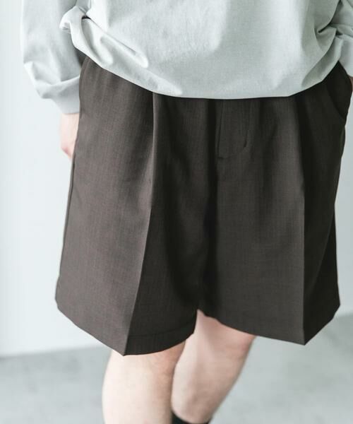 URBAN RESEARCH DOORS / アーバンリサーチ ドアーズ パンツ | セオアルファドレスショーツ（ブラウン）