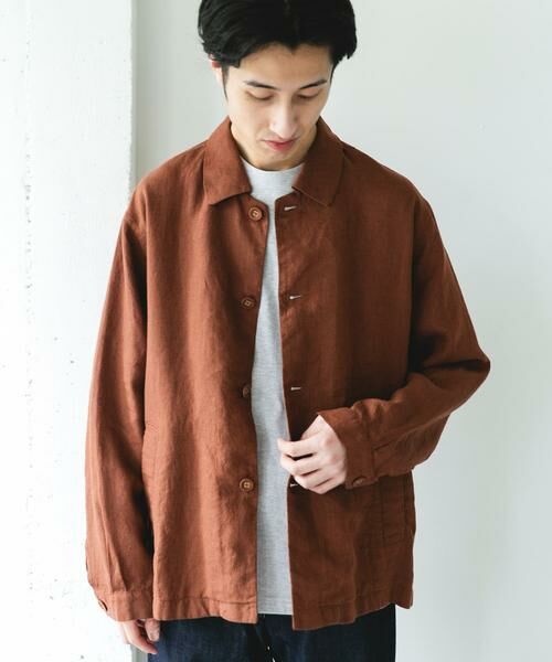 URBAN RESEARCH DOORS / アーバンリサーチ ドアーズ その他アウター | シルケットリネン シャツジャケット | 詳細1