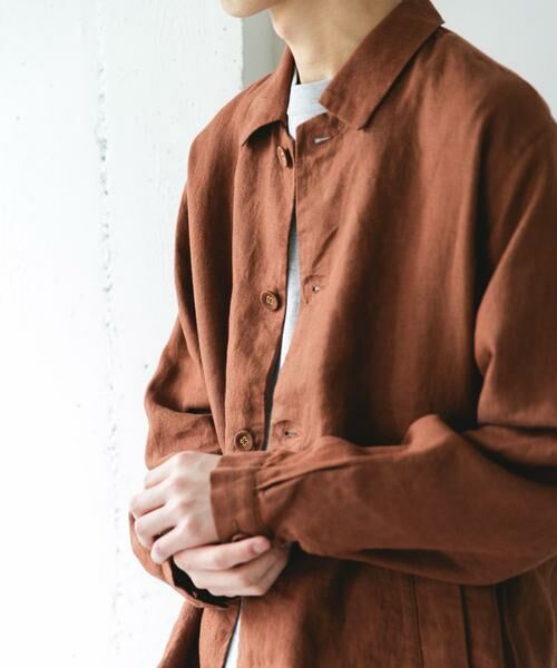 URBAN RESEARCH DOORS / アーバンリサーチ ドアーズ その他アウター | シルケットリネン シャツジャケット | 詳細5