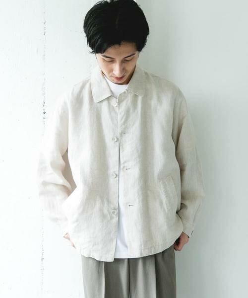 URBAN RESEARCH DOORS / アーバンリサーチ ドアーズ その他アウター | シルケットリネン シャツジャケット | 詳細13