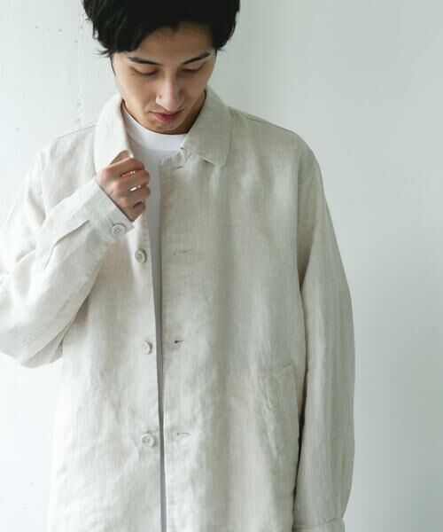 URBAN RESEARCH DOORS / アーバンリサーチ ドアーズ その他アウター | シルケットリネン シャツジャケット | 詳細14