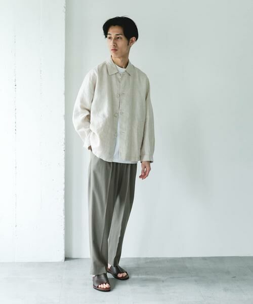 URBAN RESEARCH DOORS / アーバンリサーチ ドアーズ その他アウター | シルケットリネン シャツジャケット | 詳細15