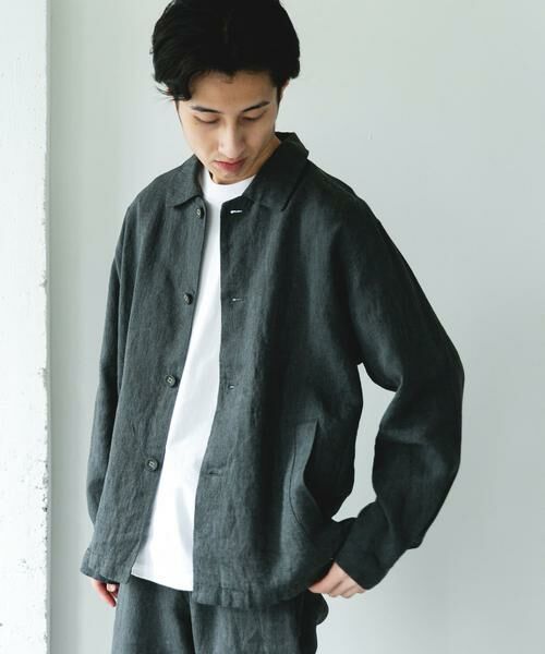 URBAN RESEARCH DOORS / アーバンリサーチ ドアーズ その他アウター | シルケットリネン シャツジャケット | 詳細22