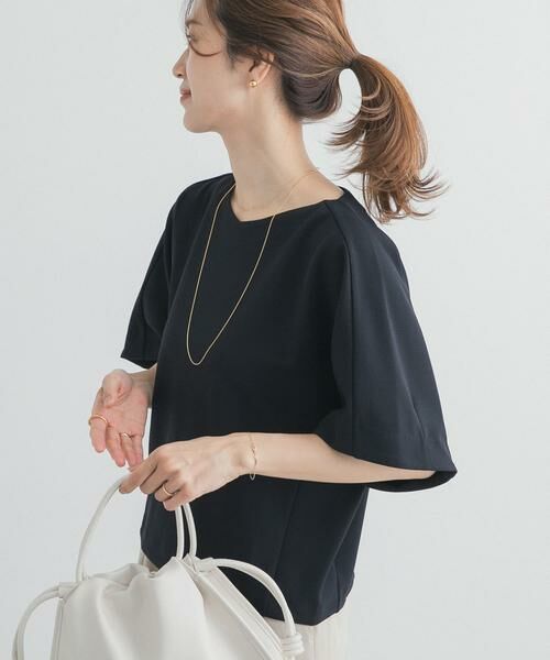 URBAN RESEARCH DOORS / アーバンリサーチ ドアーズ Tシャツ | カットジョーゼットVネックプルオーバー | 詳細2