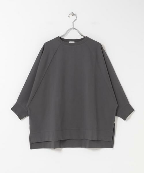 URBAN RESEARCH DOORS / アーバンリサーチ ドアーズ Tシャツ | オーバーサイズドルマンプルオーバー（チャコールグレー）