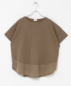 URBAN RESEARCH DOORS / アーバンリサーチ ドアーズ Tシャツ | 異素材切替えラウンドヘムプルオーバー