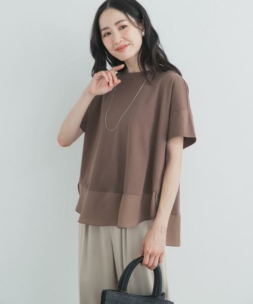 URBAN RESEARCH DOORS / アーバンリサーチ ドアーズ Tシャツ | 異素材切替えラウンドヘムプルオーバー | 詳細3