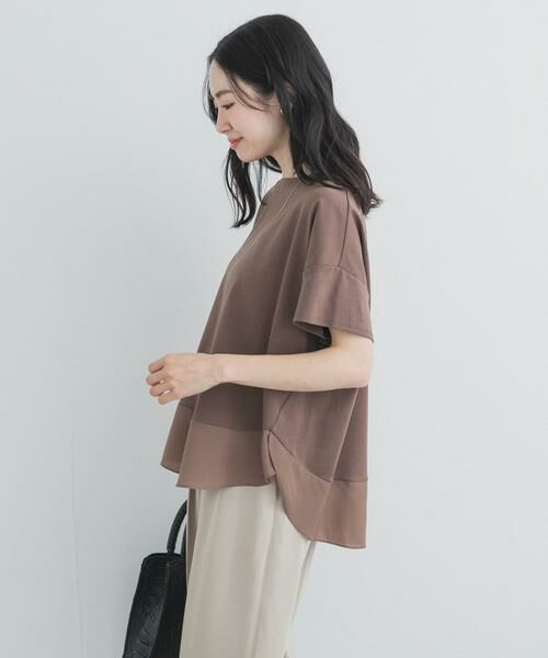 URBAN RESEARCH DOORS / アーバンリサーチ ドアーズ Tシャツ | 異素材切替えラウンドヘムプルオーバー | 詳細4