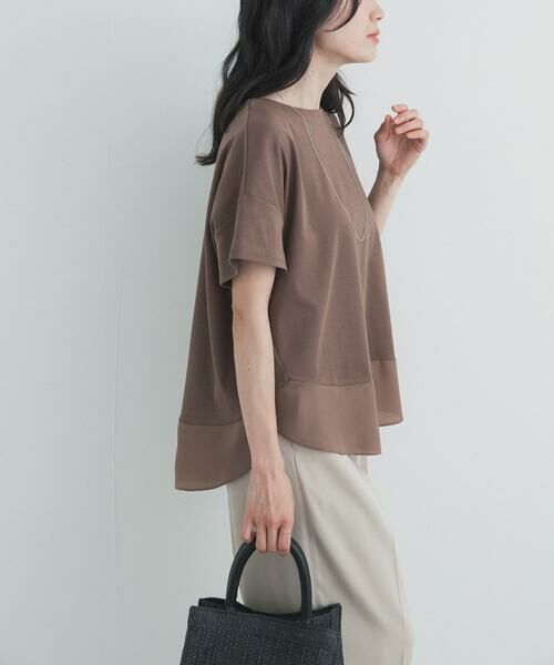 URBAN RESEARCH DOORS / アーバンリサーチ ドアーズ Tシャツ | 異素材切替えラウンドヘムプルオーバー | 詳細6