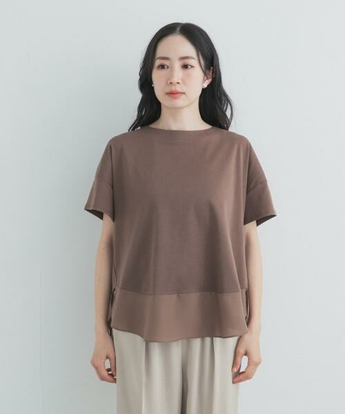 URBAN RESEARCH DOORS / アーバンリサーチ ドアーズ Tシャツ | 異素材切替えラウンドヘムプルオーバー | 詳細8