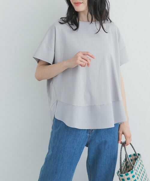 URBAN RESEARCH DOORS / アーバンリサーチ ドアーズ Tシャツ | 異素材切替えラウンドヘムプルオーバー | 詳細29