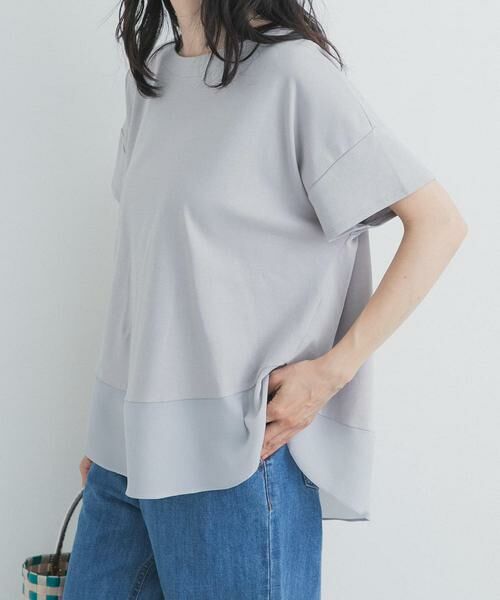 URBAN RESEARCH DOORS / アーバンリサーチ ドアーズ Tシャツ | 異素材切替えラウンドヘムプルオーバー | 詳細30