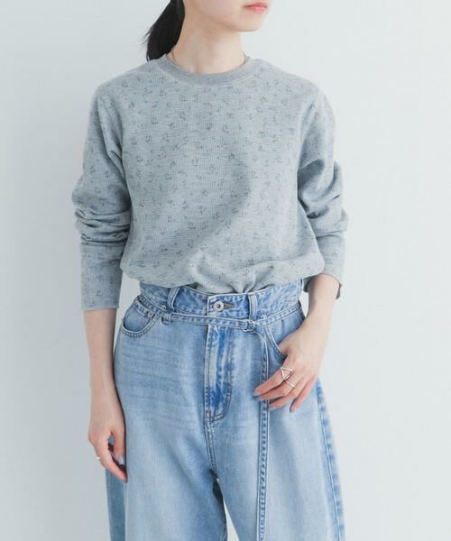 URBAN RESEARCH DOORS / アーバンリサーチ ドアーズ Tシャツ | 『スタッフ企画』小花柄サーマルロングTシャツ | 詳細13
