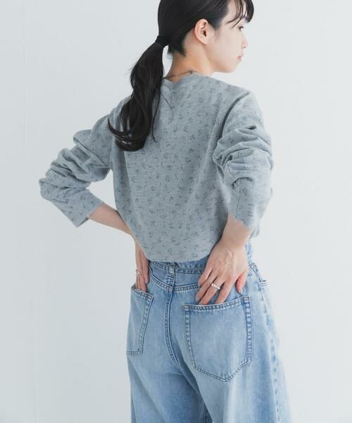 URBAN RESEARCH DOORS / アーバンリサーチ ドアーズ Tシャツ | 『スタッフ企画』小花柄サーマルロングTシャツ | 詳細14
