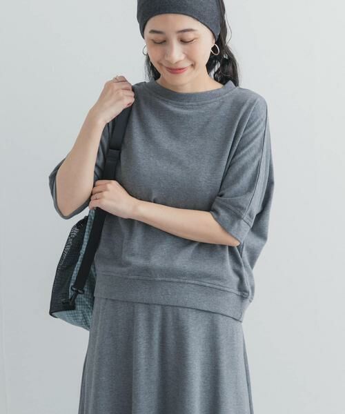 URBAN RESEARCH DOORS / アーバンリサーチ ドアーズ Tシャツ | モダールコットン裏毛ドルマンプルオーバー | 詳細20