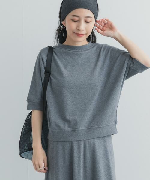 URBAN RESEARCH DOORS / アーバンリサーチ ドアーズ Tシャツ | モダールコットン裏毛ドルマンプルオーバー（グレー系その他）