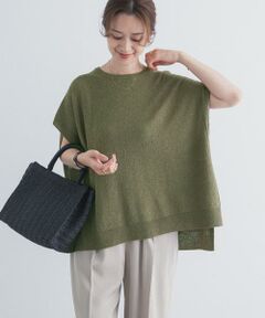 URBAN RESEARCH DOORS / アーバンリサーチ ドアーズ ニット・セーター | リネン混ブークレニットワイドプルオーバー