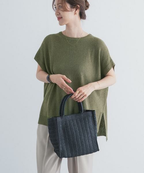 URBAN RESEARCH DOORS / アーバンリサーチ ドアーズ ニット・セーター | リネン混ブークレニットワイドプルオーバー | 詳細1