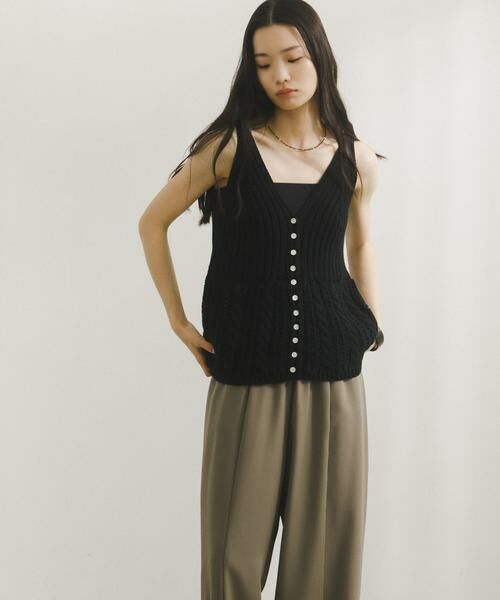 URBAN RESEARCH DOORS / アーバンリサーチ ドアーズ ベスト | Button Cotton Knit Vest | 詳細2