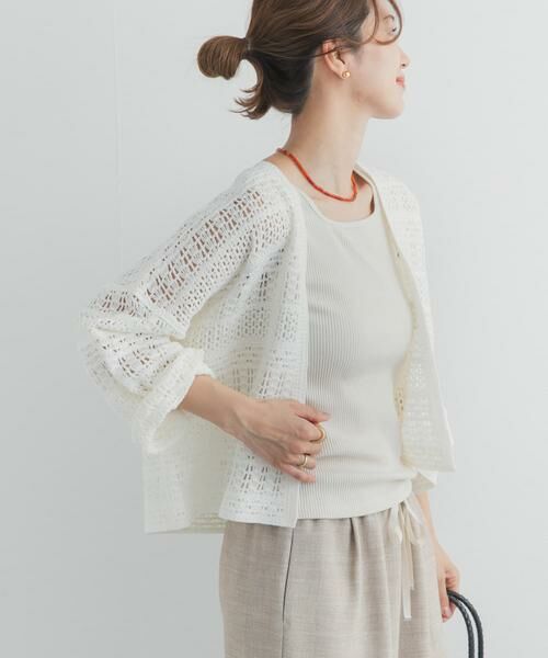 URBAN RESEARCH DOORS / アーバンリサーチ ドアーズ カーディガン・ボレロ | クロシェニットカーディガン | 詳細1