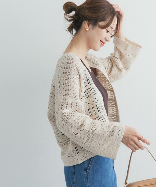 URBAN RESEARCH DOORS / アーバンリサーチ ドアーズ カーディガン・ボレロ | クロシェニットカーディガン | 詳細10