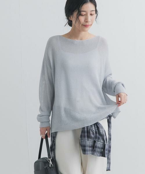 URBAN RESEARCH DOORS / アーバンリサーチ ドアーズ ニット・セーター | ラメシアーリラックスニット | 詳細2
