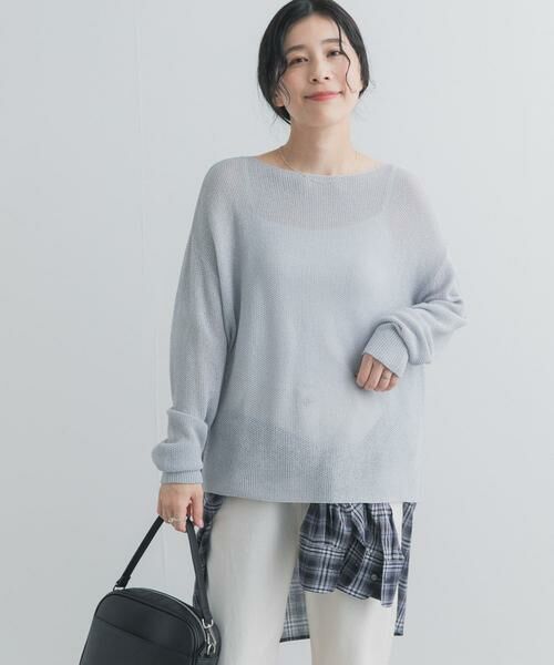 URBAN RESEARCH DOORS / アーバンリサーチ ドアーズ ニット・セーター | ラメシアーリラックスニット | 詳細3