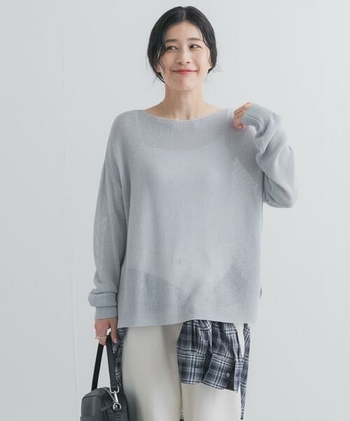 URBAN RESEARCH DOORS / アーバンリサーチ ドアーズ ニット・セーター | ラメシアーリラックスニット | 詳細4