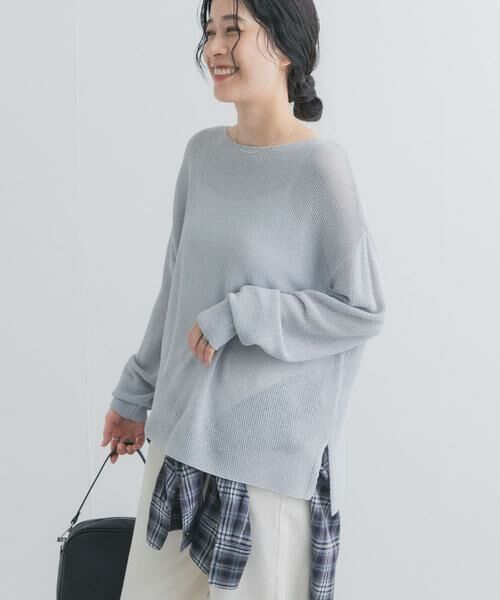 URBAN RESEARCH DOORS / アーバンリサーチ ドアーズ ニット・セーター | ラメシアーリラックスニット | 詳細5