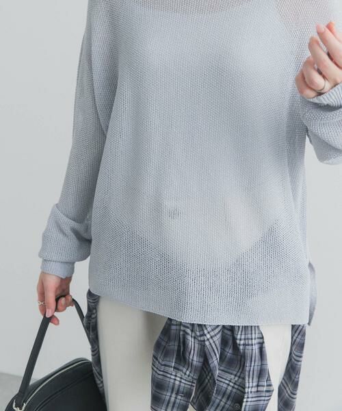 URBAN RESEARCH DOORS / アーバンリサーチ ドアーズ ニット・セーター | ラメシアーリラックスニット | 詳細6