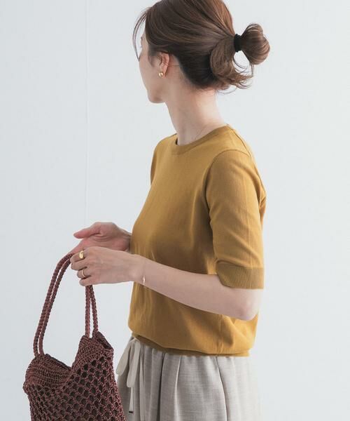 URBAN RESEARCH DOORS / アーバンリサーチ ドアーズ ニット・セーター | 『UR TECH ひやサラクール』コットンハーフスリーブKNIT | 詳細4