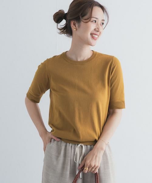 URBAN RESEARCH DOORS / アーバンリサーチ ドアーズ ニット・セーター | 『UR TECH ひやサラクール』コットンハーフスリーブKNIT | 詳細5