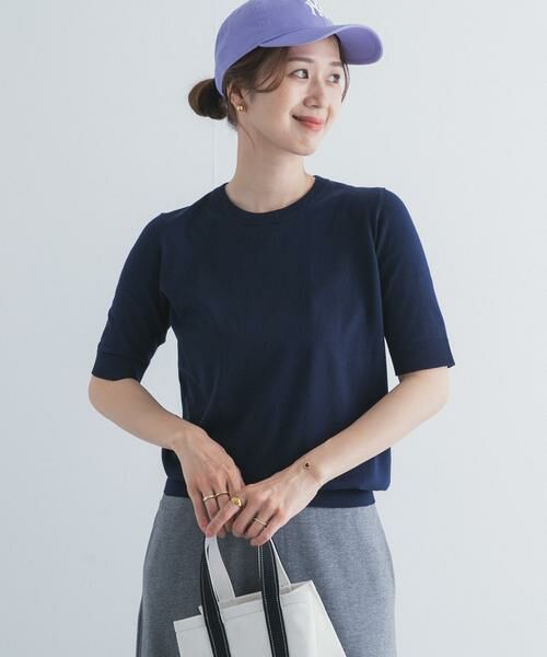 URBAN RESEARCH DOORS / アーバンリサーチ ドアーズ ニット・セーター | 『UR TECH ひやサラクール』コットンハーフスリーブKNIT | 詳細21