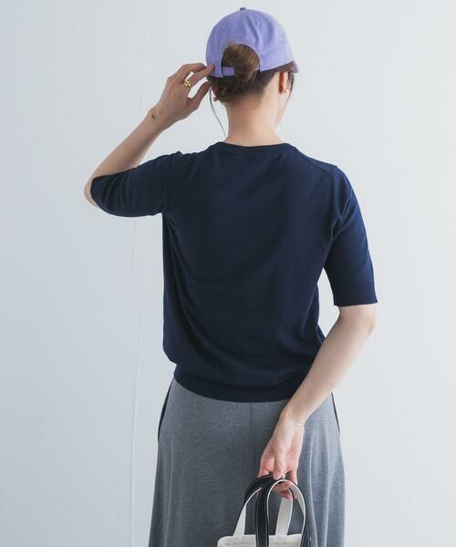 URBAN RESEARCH DOORS / アーバンリサーチ ドアーズ ニット・セーター | 『UR TECH ひやサラクール』コットンハーフスリーブKNIT | 詳細24